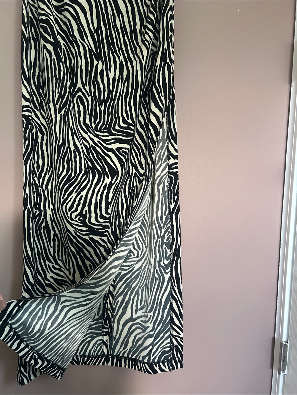 Vtg Y2K Jessica McClintock Gunne Sax Zebra Strapless Maxi Dress Size 5 (Small) - Picture 9 of 10